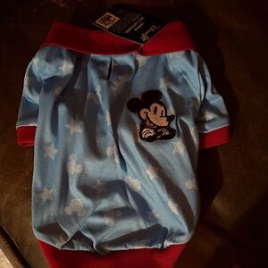 Disney Blue and Red Mickey Mouse Pet Shirt